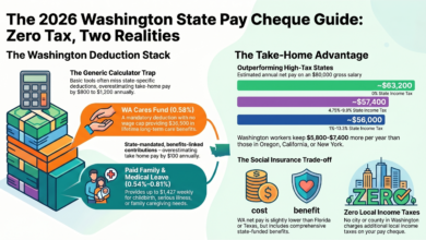 Digital salary breakdown dashboard using Washington State Paycheck Calculator