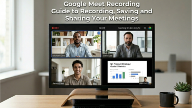 Google Meet Recording displayed during an online meeting