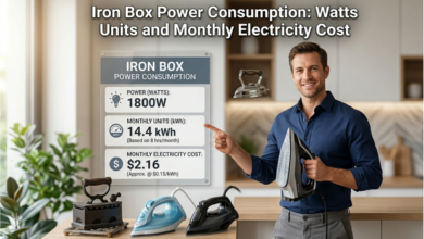 Iron box in use on a shirt, illustrating Iron Box Power Consumption and household electricity usage