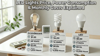 Modern LED strip lights illuminating a room wall, highlighting LED Lights Price options for home lighting